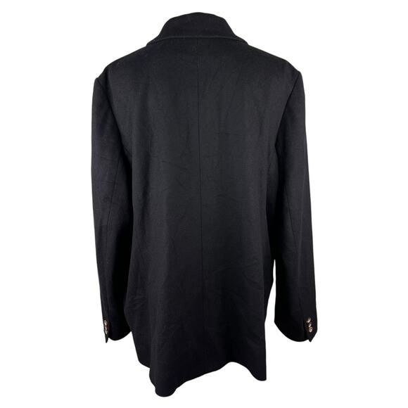 LL Bean Coat Blazer Wool Cashmere Blend 18W Black Pockets - Picture 15 of 16